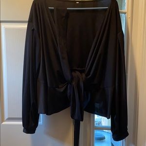 Black wrap top